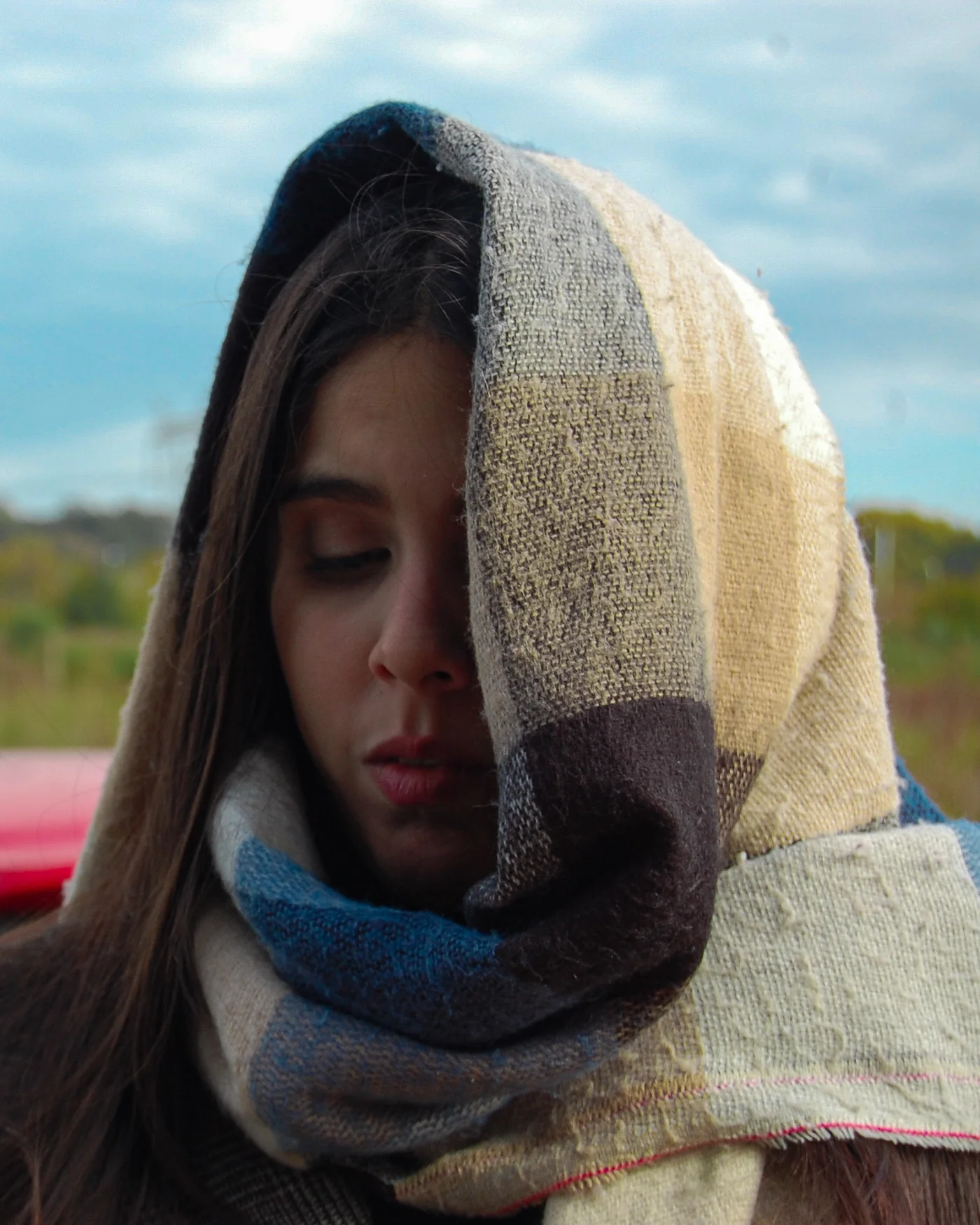 Retrato con bufanda: Fotografía propia